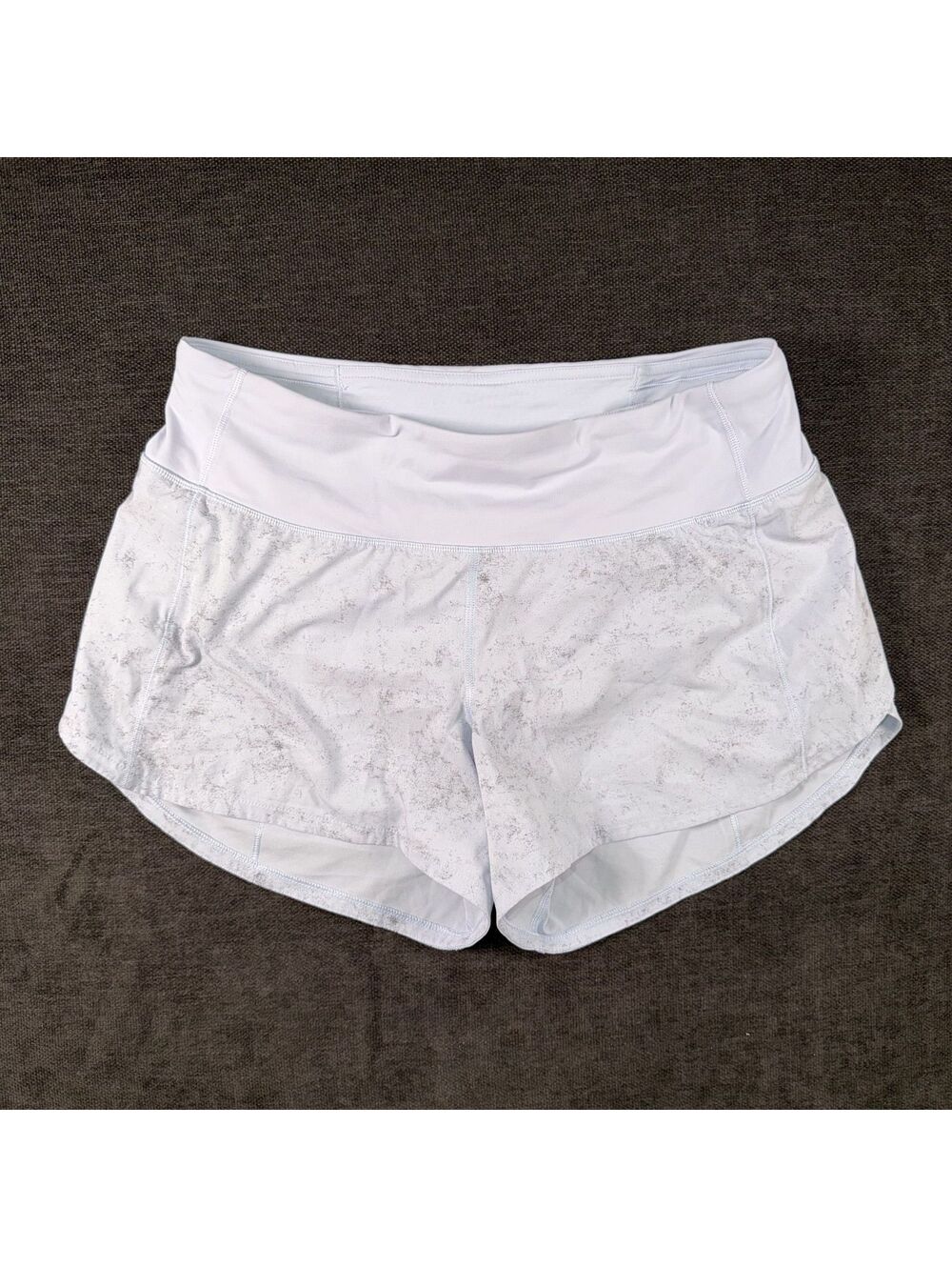 Lululemon Speed Up High-Rise Shorts, Size 6 Gravel Dust Pastel Blue